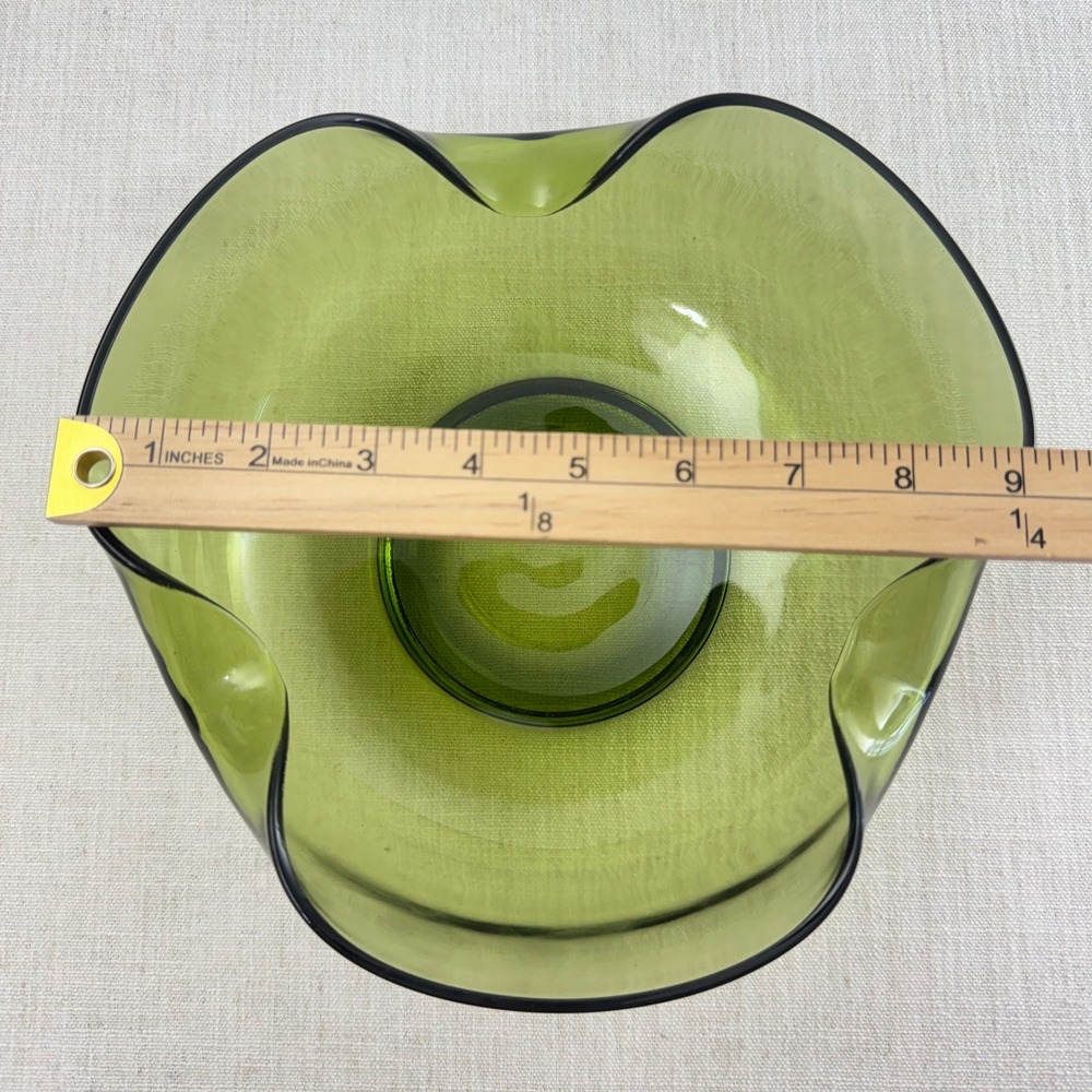 Vintage Anchor Hocking Avocado Green Art Class Chip Bowl MCM 1970s 10 - Picture 6 of 8